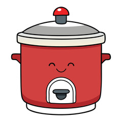 A steaming chili cook pot filled with rich, hearty chili, bubbling with spices and colorful beans, perfect for a warm, comforting meal on a cozy day.
