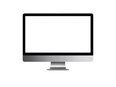 Modern computer blank screen mockup isolated background, Isolated On Transparent Background, Png