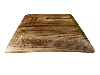 Stacked Natural Teak Wood Plates – Rustic Minimalist Tableware