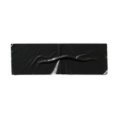 Black adhesive tape roll isolated on white background, electrical insulation tape for repair, wrapping or sealing