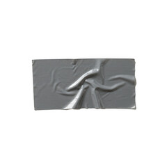 Duct tape roll isolated on white background, silver adhesive tape for repair and packaging, clean cut-out object with shadow