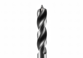 Drill Bit Isolated on Transparent PNG – High-Quality Metal Drill Bit for Power Drills, Construction, DIY Projects, and Mechanical Work with Clear Background for Easy Integration in Designs