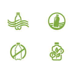 Plastic free logo vector on a white background. Plastic free logo icons