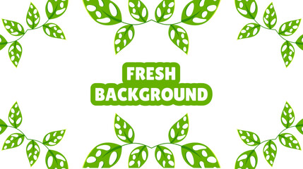background design with fresh green leaf pattern