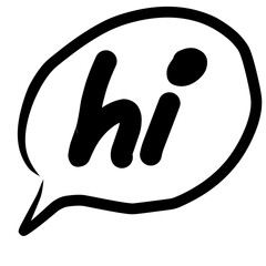 chat bubble icon hi