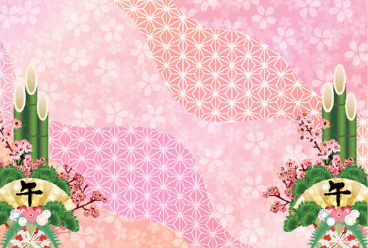 馬　馬の絵 桜 花の絵 テクスチャーアート さくら 馬 馬の絵 桜 花の絵 テクスチャーアート さくら - メルカリ