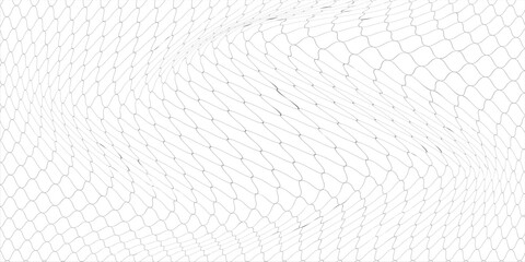 Abstract geometric wireframe mesh background with dynamic wavy distortion