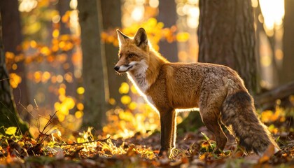 Red fox in autumn forest (1)