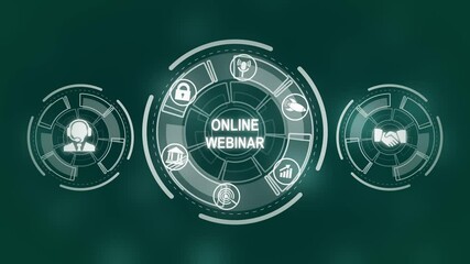 Business, Technology, Internet and network concept. Webinar e-learning. Training concept .technology background. - Powered by Adobe