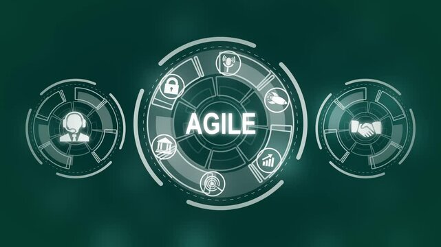 Business, Technology, Internet and network concept. Agile Software Development.technology background.