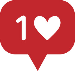 Heart Bubble Like Social Media Icon