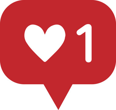 Heart Bubble Like Social Media Icon