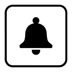 Alarm bell bell notification icon with transparent background symbolizing alert and notification signal
