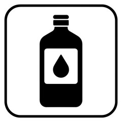 Refill station bottle with droplet icon with transparent background symbolizing water refill and sustainability
