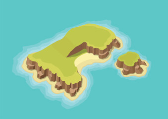 Isometric  natural island
