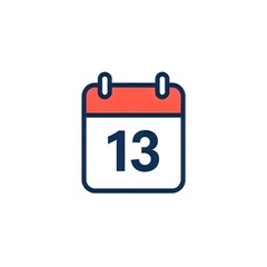 Calendar Icon with Date 13