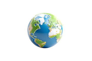 Naklejka premium A Detailed 3D Model of Planet Earth, Representing Our World