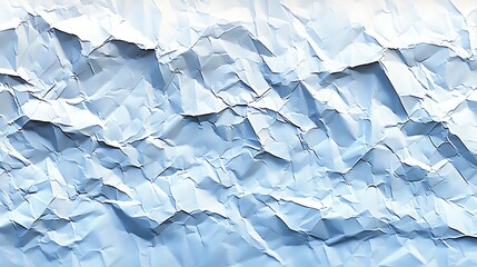 Obraz premium Abstract texture of crumpled light blue paper, creating a captivating background for design and