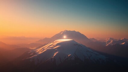 sunrise in the mountains