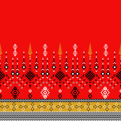 traditional thai style fabric, seamless geometric pattern, abstract, american, art, artistic, aztec, background, blanket, border, carpet, clothes, colourful, culture, cushion, decoration, decorative