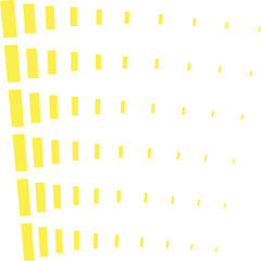 Abstract yellow rectangles fading into white background