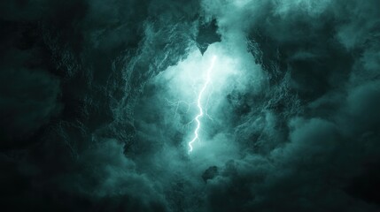 Obraz premium Stormy sky with lightning