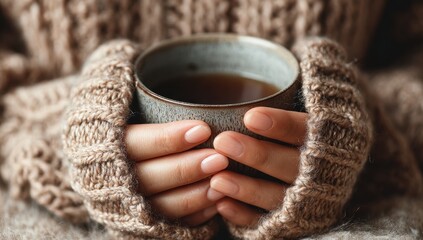 hands holding a cup of coffee