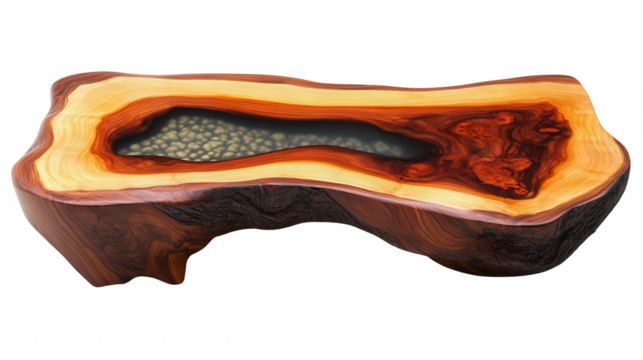 Elegant Wooden Table With Transparent Background