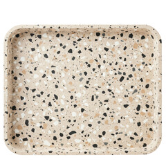 A stylish, speckled serving tray on a clean surface, perfect for home decor or dining