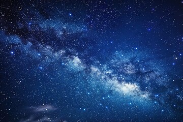 Fototapeta premium Vibrant cosmic cloud against a dark sky filled with shining stars a celestial wonder