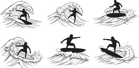 "Wave Rider: Surfer in Flow"