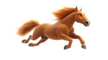 Horse With Flowing Mane And Tail Transparent Background