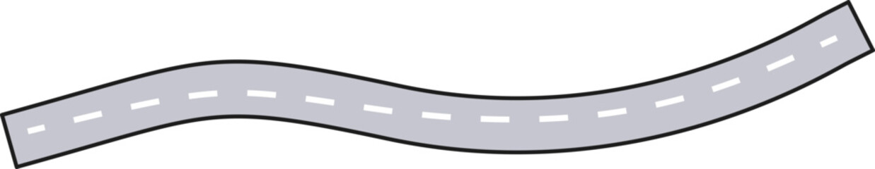 Road with Wavy Shape, Asphalt Roads Highway or Roadway.