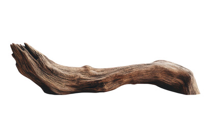 Wooden Driftwood Piece With Transparent Background