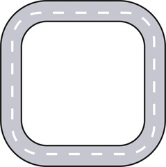 Fototapeta premium Road with Square Shape, Asphalt Roads Highway or Roadway.