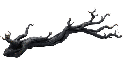 Twisted Dead Tree Branch With Transparent Background