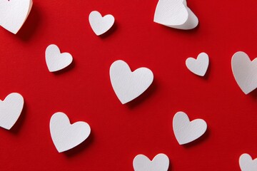 red hearts background