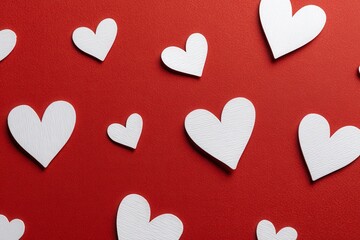 red hearts background