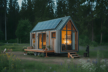 
Eco-Friendly Tiny Home: Sustainable Living in a Natural Forest Setting
