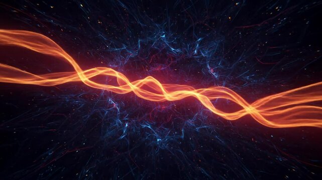 Fiery energy surge amid cosmic currents