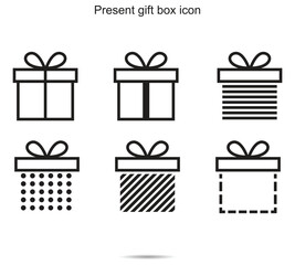  Present gift box icon