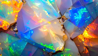 Rainbow Opal Crystal Close-Up: A Kaleidoscope of Color