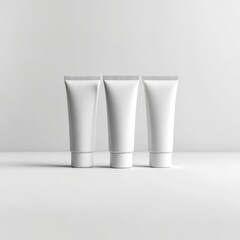 Minimalist White Cosmetic Tubes