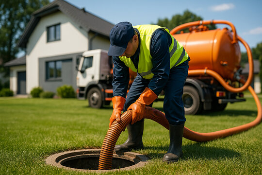 szambiarz opr&oacute;żnia szambo