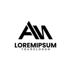 Fototapeta premium letter A N creative logo design