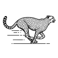 Fototapeta premium Cheetah in Motion A Stunning Wildlife Illustration