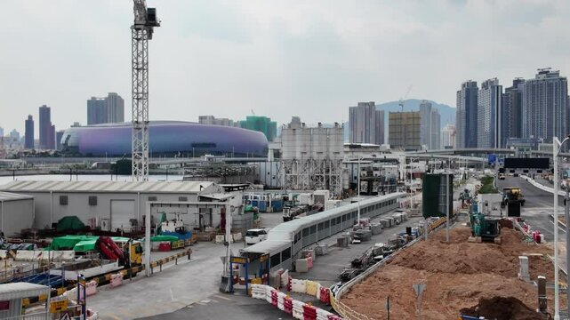 Under‑Construction Trunk Road T2 and Tunnel Site at Kai Tak Hong Kong July 6 2025