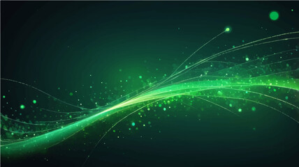 Fototapeta premium abstract Glowing green and blue abstract background with smoky texture and flowing light patterns