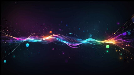 abstract dark glowing fiber optics background with bright bokeh light spots and abstract design    © SAHAD