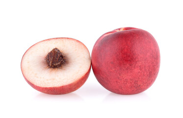 Nectarine fruit isolated on white background
